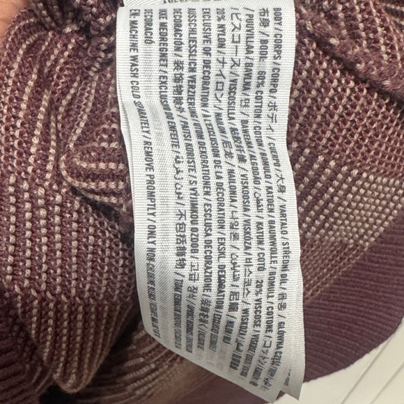 Abercrombie & Fitch Maroon Striped Polo Shirt- large - Picture 6 of 6